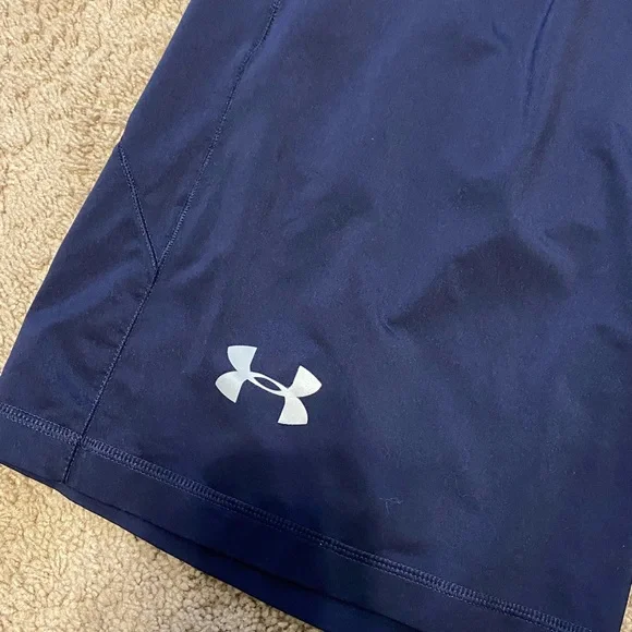 2 Pairs of Under Armour Men's, Dark Blue and Black, Athletic Shorts - Picture 2 of 6